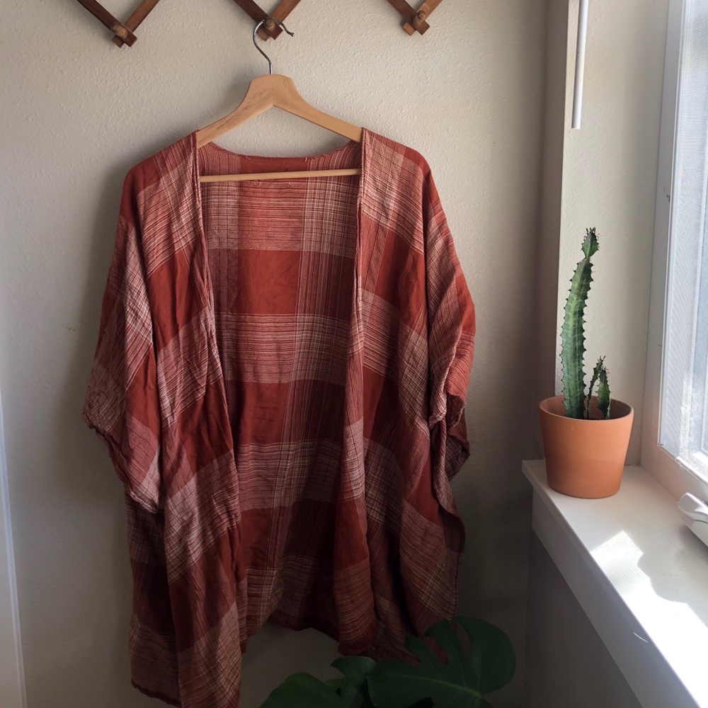 Burnt Orange Linen Shawl - Universal Threads